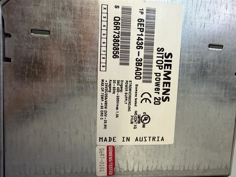 6EP1 436-3BA00 SITOP, STROMV., E:, 400-500V SIEMENS – Bild 2 von 2