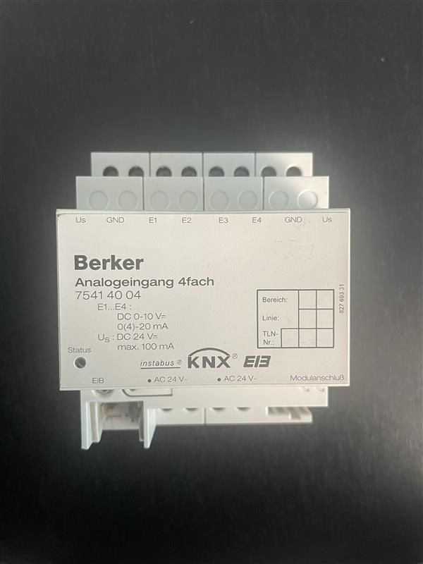 ANALOGEINGANG 4 FACH REG BERKER 75414004 EIB 1815253