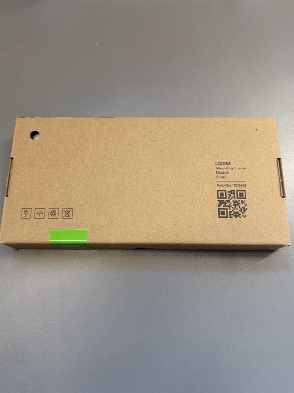 Loxone Montagerahmen 2-fach Silber 100489